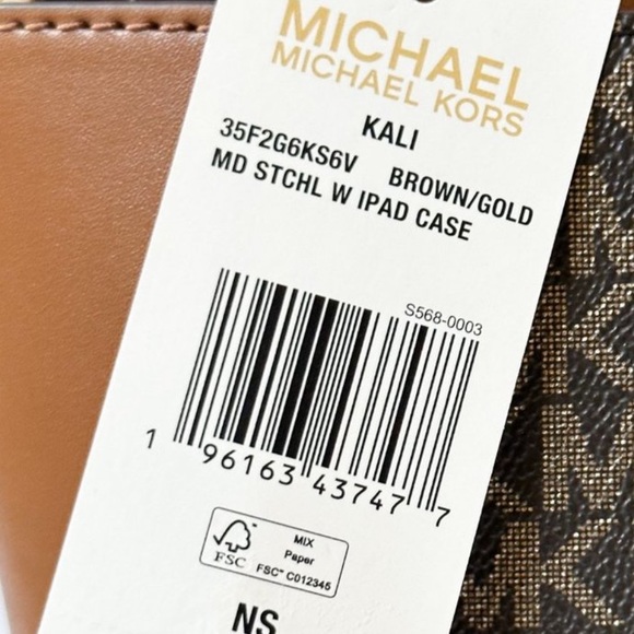 Michael Kors Brown Gold Satchel + IPad Case - Picture 9 of 9